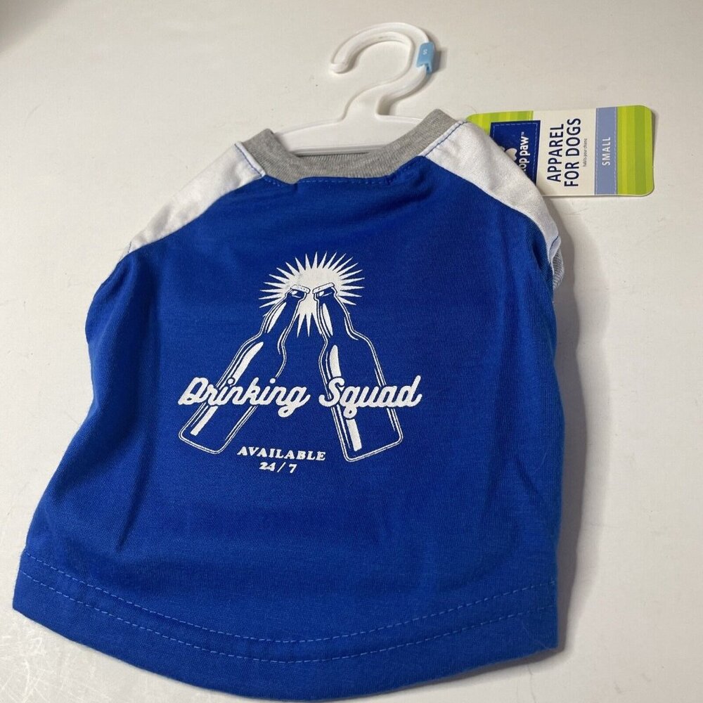 Top Paw Petsmart - Drinking Buddy Small Blue Dog Shirt